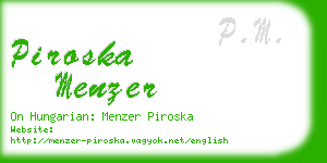 piroska menzer business card